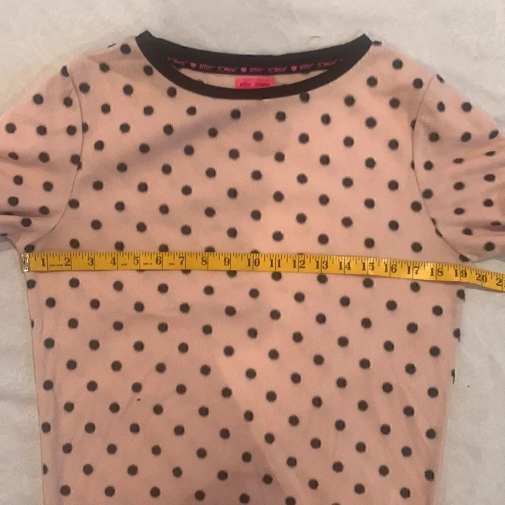 Betsey Johnson Women’s Sweater Size S Pink and Black Polka Dot  Size Small - Picture 5 of 8